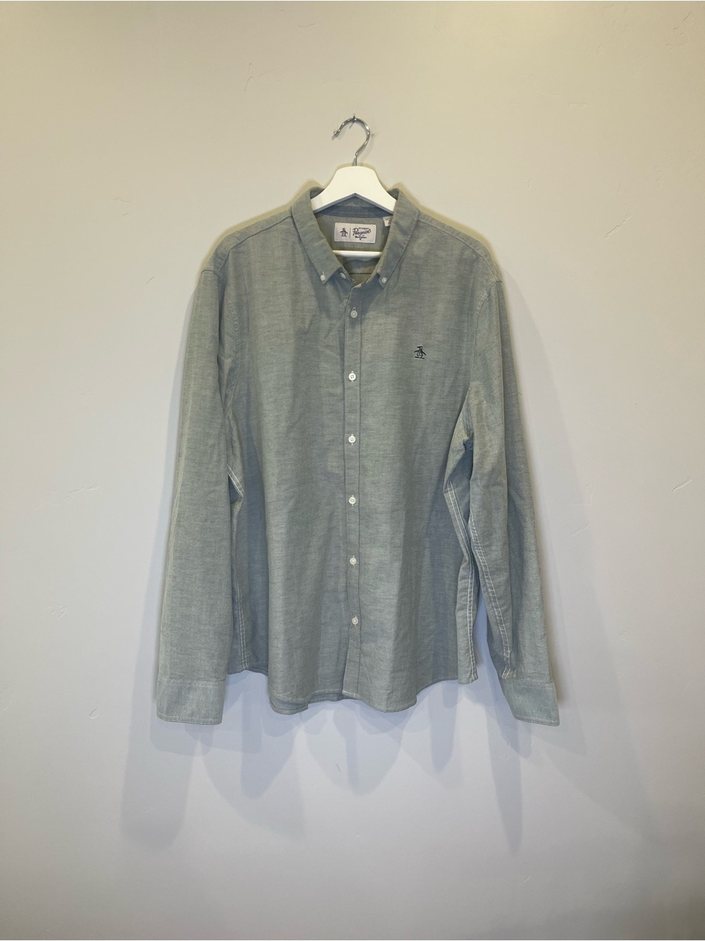 Original Penguin Men's Button-Down Shirt - Sage Green